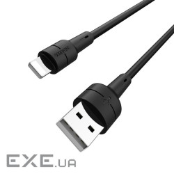 Кабель BOROFONE BX30 Silicone Lightning 1m, 2.4A Black (BX30LB)