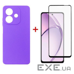 Чохол до мобільного телефона Dengos Oppo A3 Carbon + glass (Purple) (DG-KM-113)