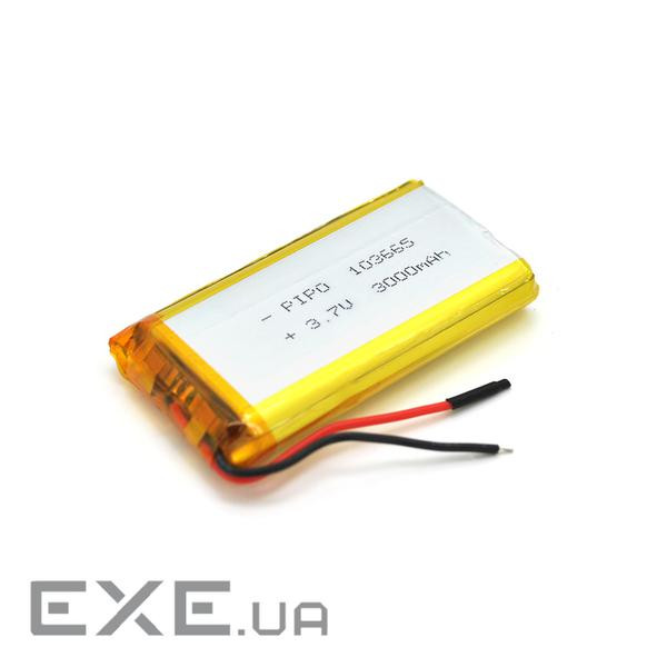 Літій-полімерний акумулятор 10*36*65mm (Li-ion 3.7В 3000мА&middot,год) (103665) ) (103665)