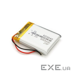 Літій-полімерний акумулятор 6 * 30 * 40mm (Li-ion 3.7В 650мА &middot, год) (603040) ) (603040)