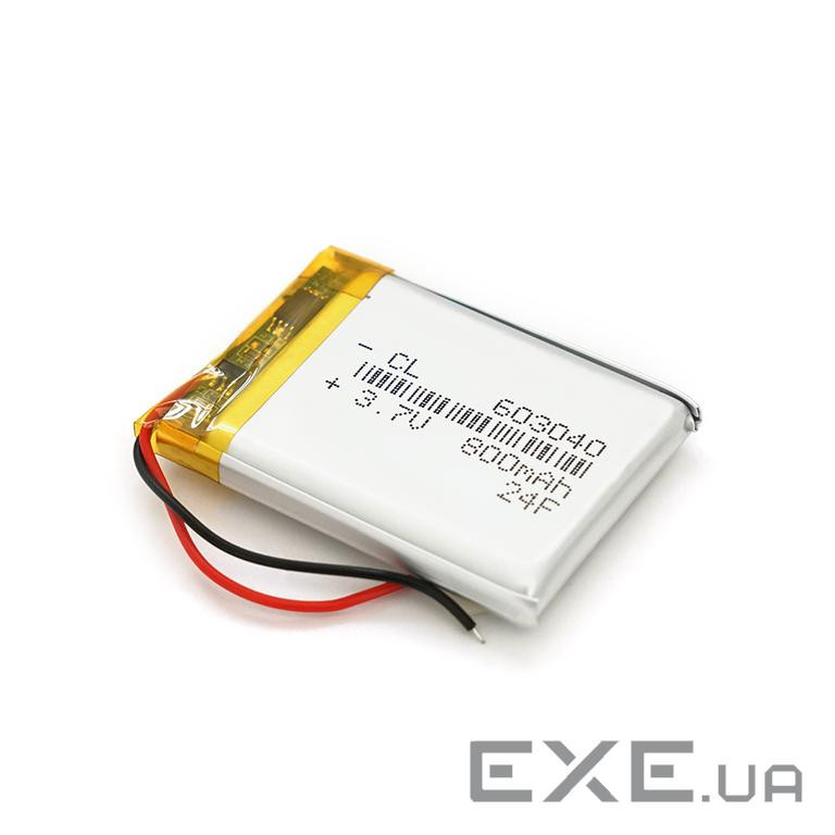 Літій-полімерний акумулятор 6 * 30 * 40mm (Li-ion 3.7В 650мА &middot, год) (603040) ) (603040)