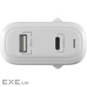 Зарядний пристрій Globex GaN 1xUSB + 1xUSB-C 65W FastPower white (GaN65WAC)