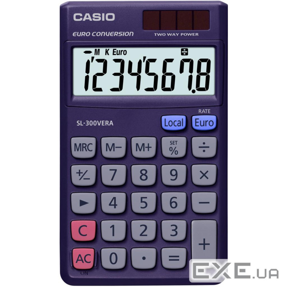 Калькулятор Casio SL-300VERA-WA-EP, темно-синій (CALC-CAS-SL-300VERA)