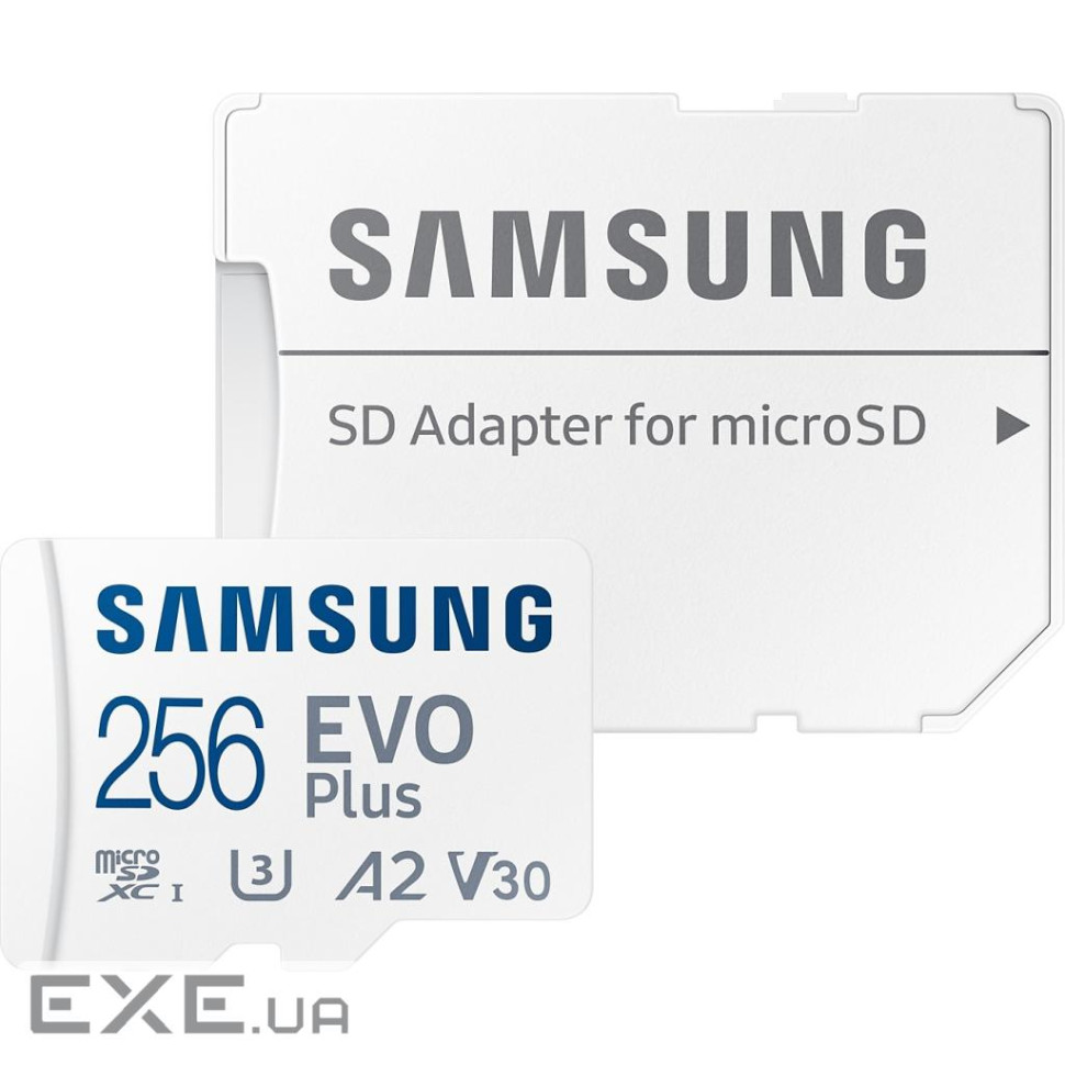Карта пам'яті Samsung 256 GB microSDXC Class 10 UHS-I U3 EVO Plus + SD Adapter (MB-MC (MB-MC256SA/EU)