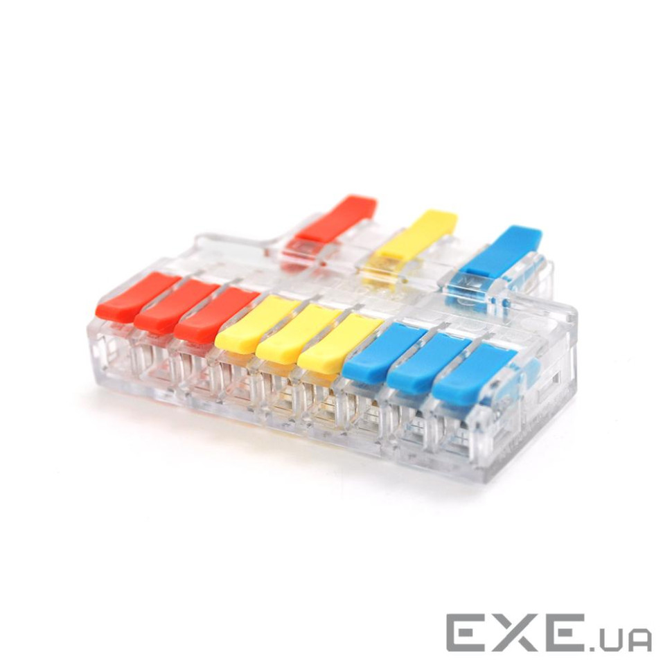 Клемна колодка з натискними затискачами 3х9-проводу LT-639 для розподільчих коробок, 45 (LT-639 / 5)