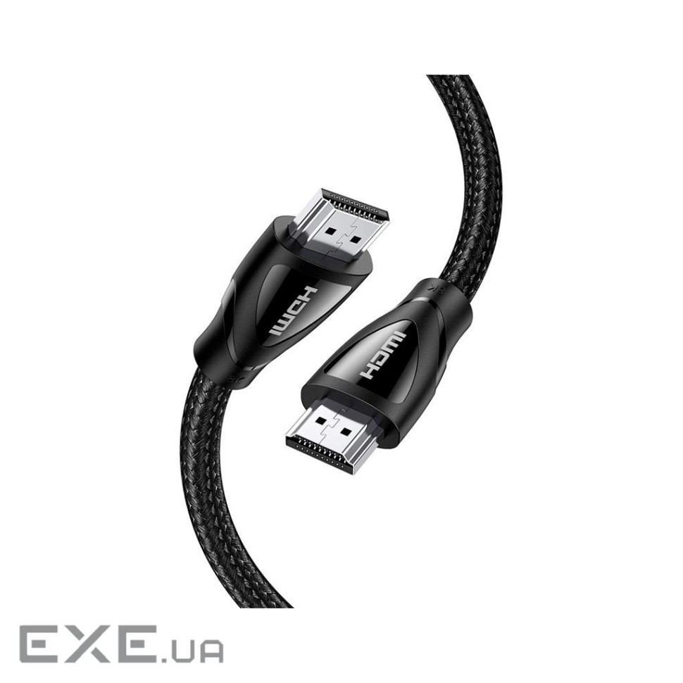 Кабель мультимедійний HDMI M to HDMI M 5.0m braided HD140 black Ugreen (80405)