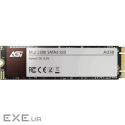 SSD 512Gb AGI AI238 M.2 2280 SATA 2.5" 3D NAND QLC, Retail (AGI512G80AI238)