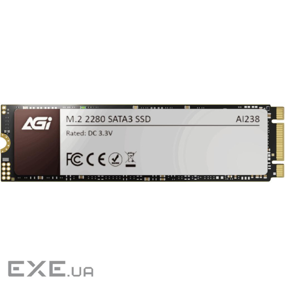 SSD 512Gb AGI AI238 M.2 2280 SATA 2.5" 3D NAND QLC, Retail (AGI512G80AI238)