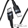 Дата кабель USB-C to Lightning 1.0m 18W 2.1A Cafule Black-Grey Baseus (CATLKLF-G1) (CATLKLF-G1 1м)