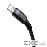 Дата кабель USB-C to Lightning 1.0m 18W 2.1A Cafule Black-Grey Baseus (CATLKLF-G1) (CATLKLF-G1 1м)