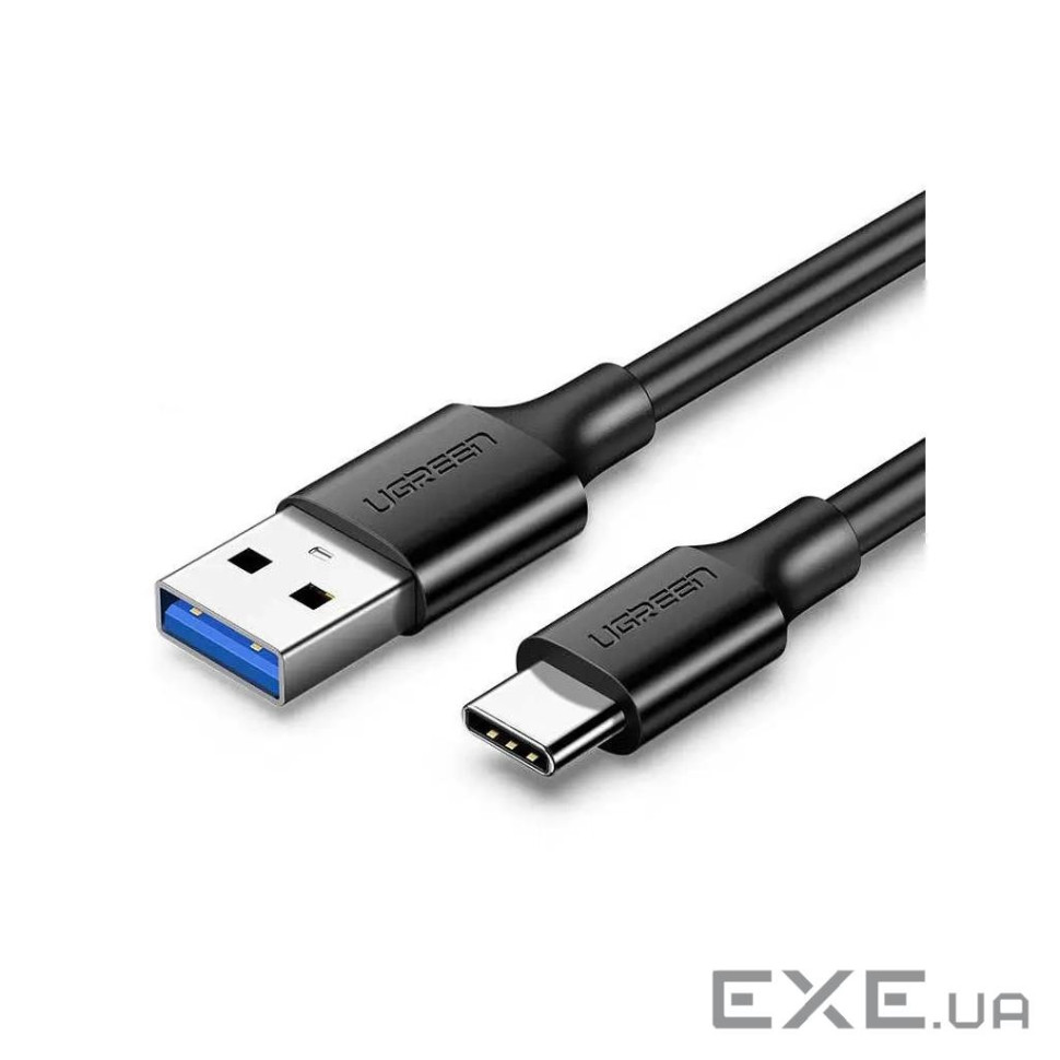 Дата кабель USB 3.0 AM to USB-C 1.5m 3A US184 black Ugreen (20883) (90403219)