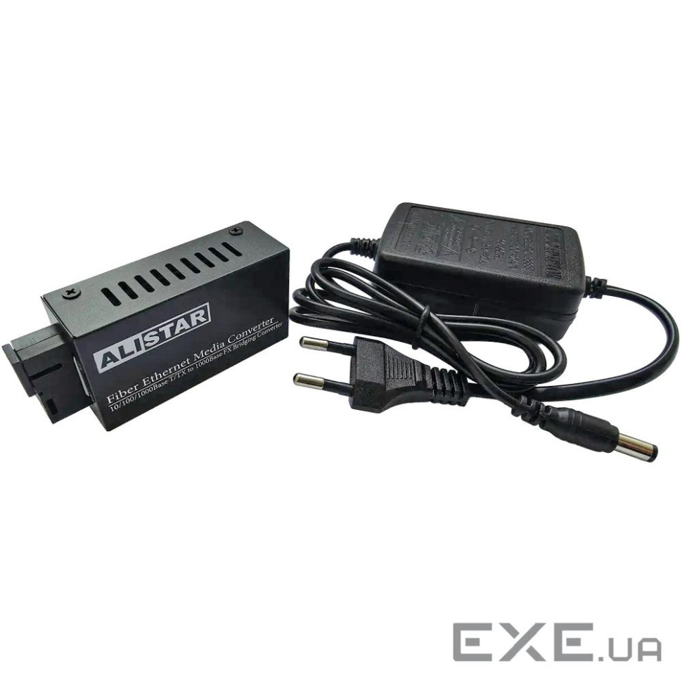 Медіаконвертер mini 10/100/1000BASE-T 1000BASE-LX 1SM WDM SC 20KM TX1310/RX1550nm Alistar (X3GM)