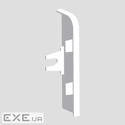 Заглушка правостороння для LP 80x25 , Серія LP (плінтусні), ПВХ (8821 P_HB)