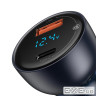 Зарядний пристрій Baseus USB + USB-C QC3.0 65W Particular Digital Display gray (CCKX-C0G)