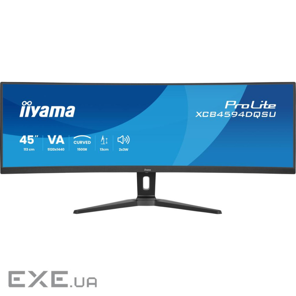44.5" 32:9 вигнутий VA РК монітор, 5120х1440, 2 мс (GTG), 75 Гц, 450 кд/м2, Adaptiv (XCB4594DQSU-B1)