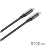 Кабель Type-C-Type-C, 1 м, Black, ColorWay, 240 Вт , 5A, PVC / Aluminum Alloy (CW-CBPDCC069-BK)