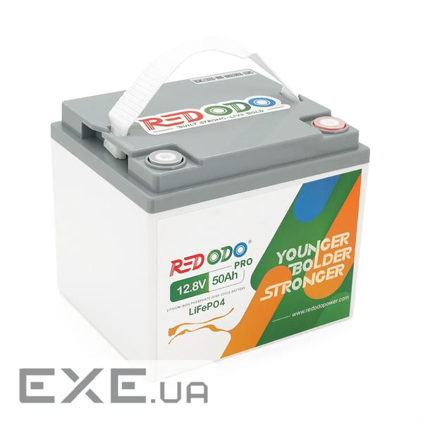 Акумуляторна батарея LiFePO4 Redodo 12.8V 50Ah, 640Wh, BMS 50A, 198*166*170мм (Redodo-12.8V50)