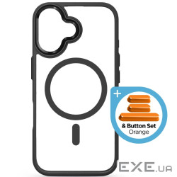 Чохол до мобільного телефона Armorstandart Unit MagCase Apple iPhone 17 Black + Orange Bu (ARM90579)