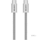 CANYON cable OnWire 60MG C-C 60W Magnet Braided 1m Light Grey (CND-CCMG60AB15LG)