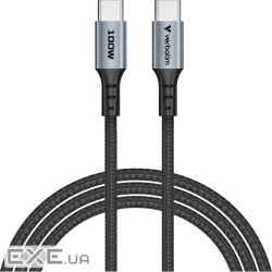 Кабель живлення та синхронізації Verbatim 60 Вт /USB-C-USB-C /120 см-чорний (31845)