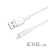 Кабель HOCO X25 USB to Micro 2A, 1m, PVC, PVC connectors, White (6957531080138)