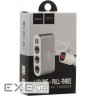 Розгалужувач прикурювача HOCO Z13 2xUSB-A, 3xCar Charger, LCD Digital Display Silv (6957531050896)