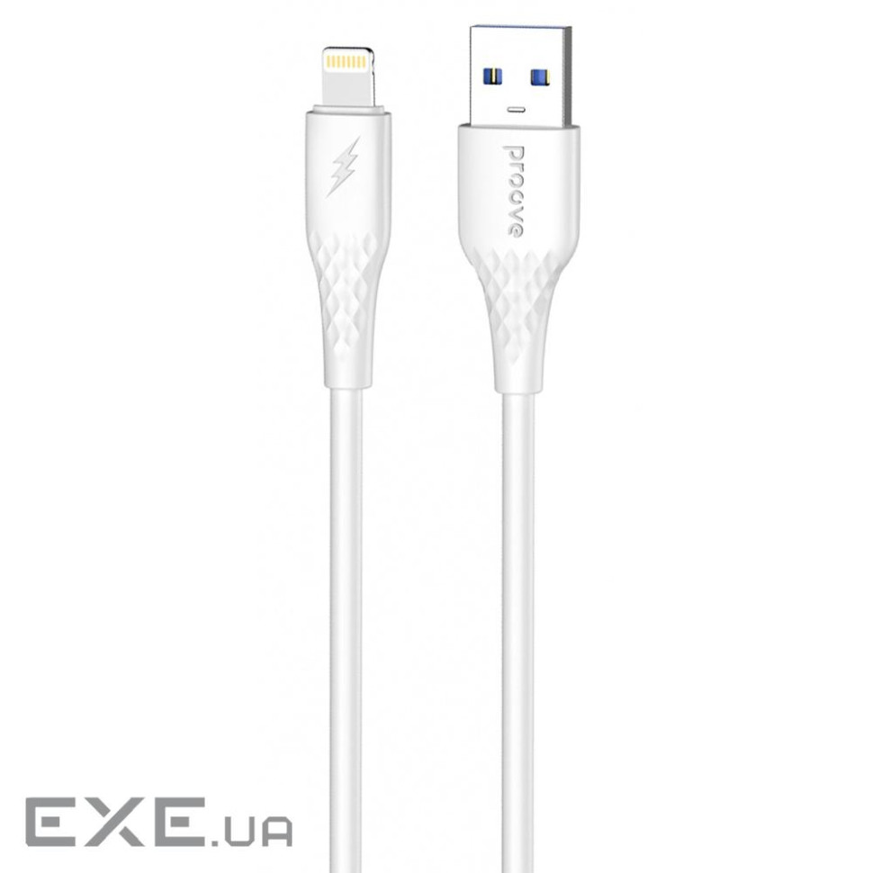 Кабель Proove GridLine USB to Lightning 2.4A (1m) white (CCGL12001102)