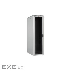 Шафа напольна Lande DYNAmic Series 42U 600x1000, двері перф. 80%, RAL7035, (LN-FS42U6010-LG-SSAA-E)