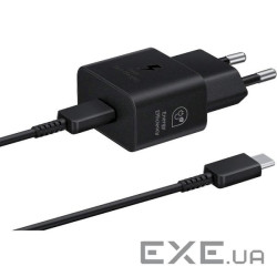 Зарядний пристрій Samsung 25W Power Adapter (w C to C Cable) Black (EP-T2510XBEGEU)