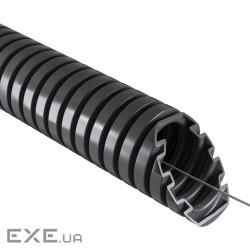 Труба гофрована електромонтажна з протяжкою 750N/5см, &Oslash,25мм, ПВХ, темно-сі (1225_L50D Чех)