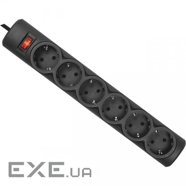 Мережевий фільтр DEFENDER DFS 155 Black, 6 розеток, 5м (994960)