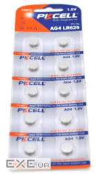 Батарейки AG4/LR626, PKCELL, 10 шт , Blister