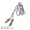 Дата кабель USB 2.0 AM to Lightning + Micro 5P 1.0m cotton PowerPlant (KD00AS1289)