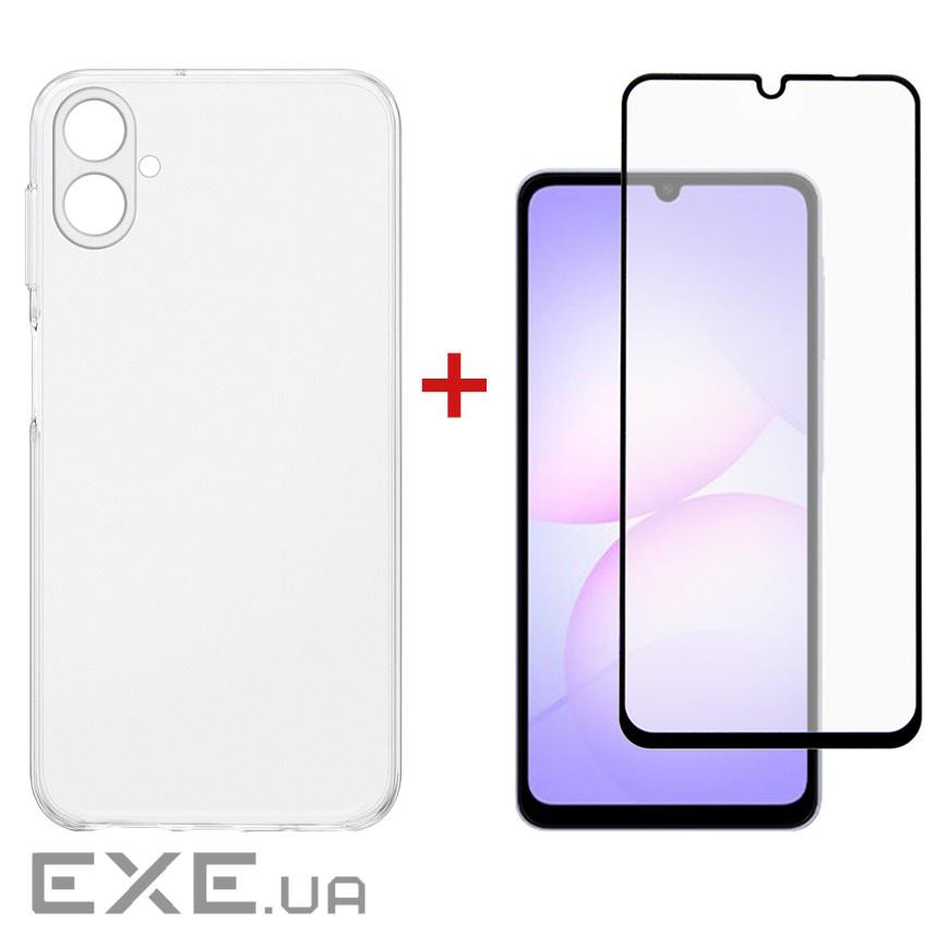 Чeхол-накладка Dengos Soft для Samsung Galaxy A07 SM-A075 Clear (DG-KM-170) + защитное стекло