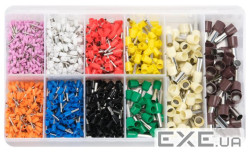 Набір клем / наконечників 1230шт(E0308v-300,E0508o-200,E2508bl-100,E1008b-150,E1508r-120, (YT-39485) (E0308v-300,E0508o-