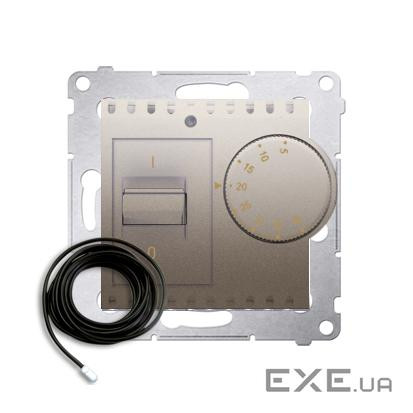 Регулятор температури Premium з зовнішнім датчиком у комплекті, 16A 230V, золото (DRT10Z.02/44)