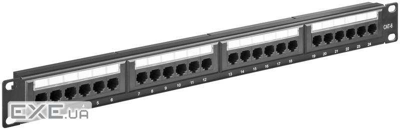 Патч-панель мережева RJ45 UTP6-GigaLANx24,патчпанель Open,чорний (75.09.3866-2)
