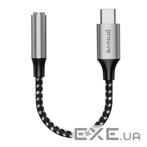Перехідник AUX Proove SoundMesh Type-C to 3.5mm gray (ACSM00005201)
