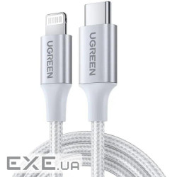 Кабель UGREEN US304 Type-C to Lightning PD36W MFi 1м White (US304 White 1M)