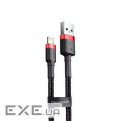 Кабель Baseus Cafule USB-Lightning, 2.4A, 1м Black (6953156274976)