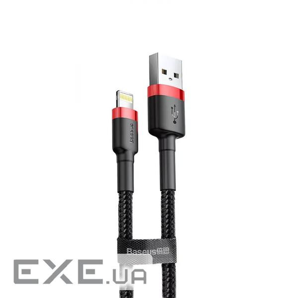 Кабель Baseus Cafule USB-Lightning, 2.4A, 1м Black (6953156274976)