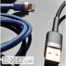 Кабель Baseus Cafule USB-Lightning, 2.4A, 1м Black (6953156274976)