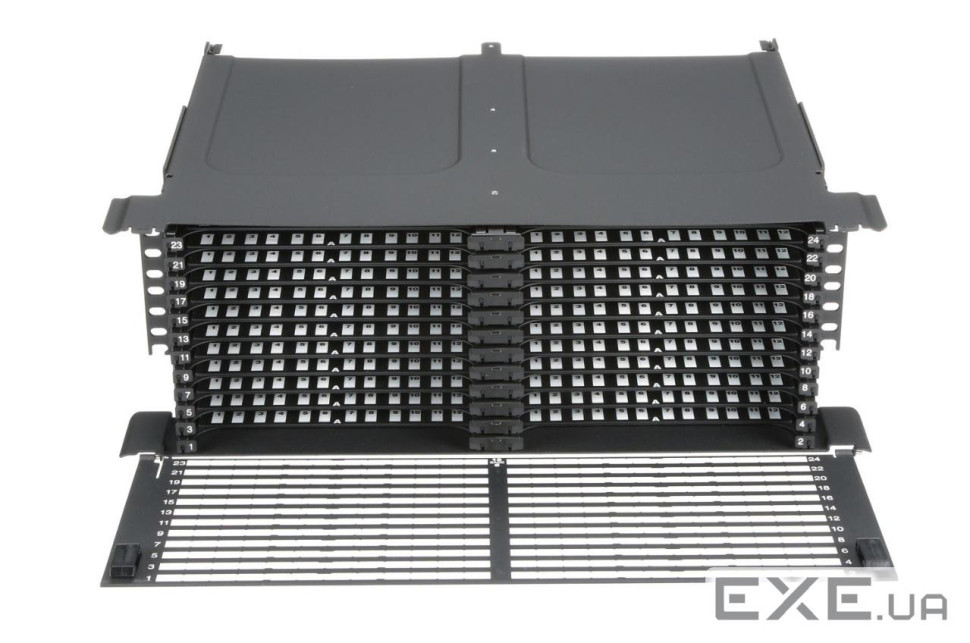 Полиця з організатором 19" 4U на 24 касети по 24 жили (FLEX4U12)
