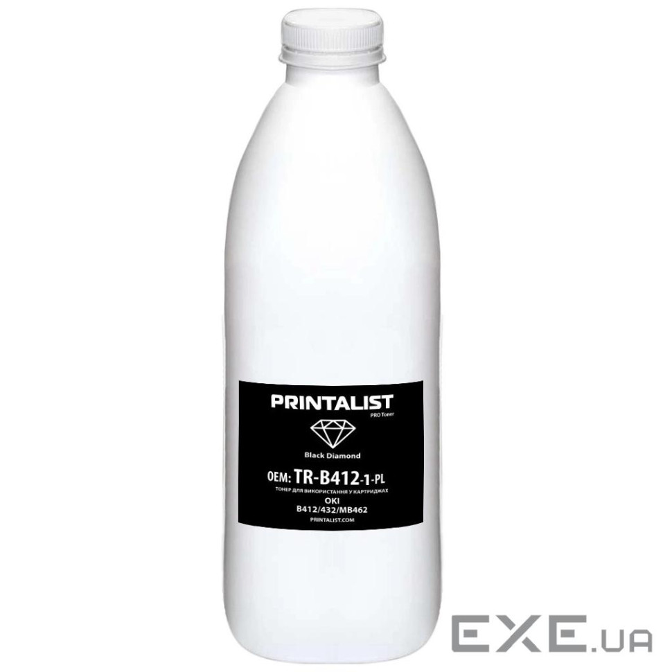 Тонер OKI B412/432/MB462, 800г Black Printalist (TR-B412-1-PL)