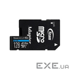 Карта пам'яті TEAM 128 GB microSDXC UHS-I (U3) V30 A1 Team Elite + SD-адаптер (TEAUSDX128GIV30A103)