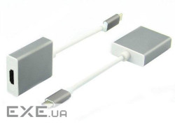 Перехідник USB3.1 Type-C --> HDMI (F), сріблястий (S0634) (S0634)