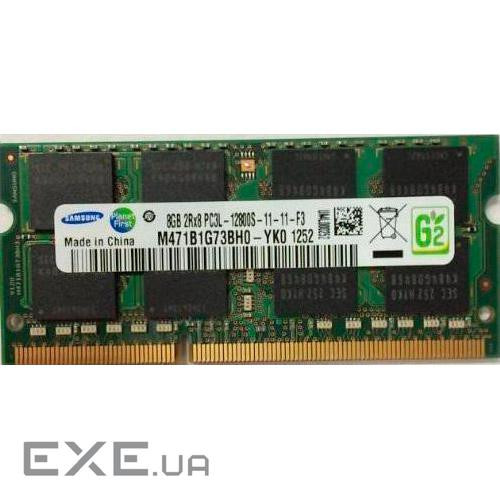 Оперативна пам'ять SAMSUNG SO-DIMM DDR3L 1600MHz 8GB (M471B1G73BH0-YK0)