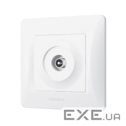 ТВ розетка Videx BINERA TV одинарна телевізійна біла (VF-BNSK1TVME-W)