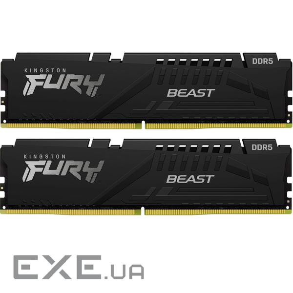 Модуль пам'яті KINGSTON FURY Beast EXPO Black DDR5 6400MHz 32GB Kit 2x16GB (KF564C32BBEK2-32)