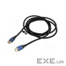 Кабель Vention Cotton Braided HDMI-A Male to Male HD v2.1 Cable 8K 2M Blue Aluminum Alloy Ty (ALGLH)